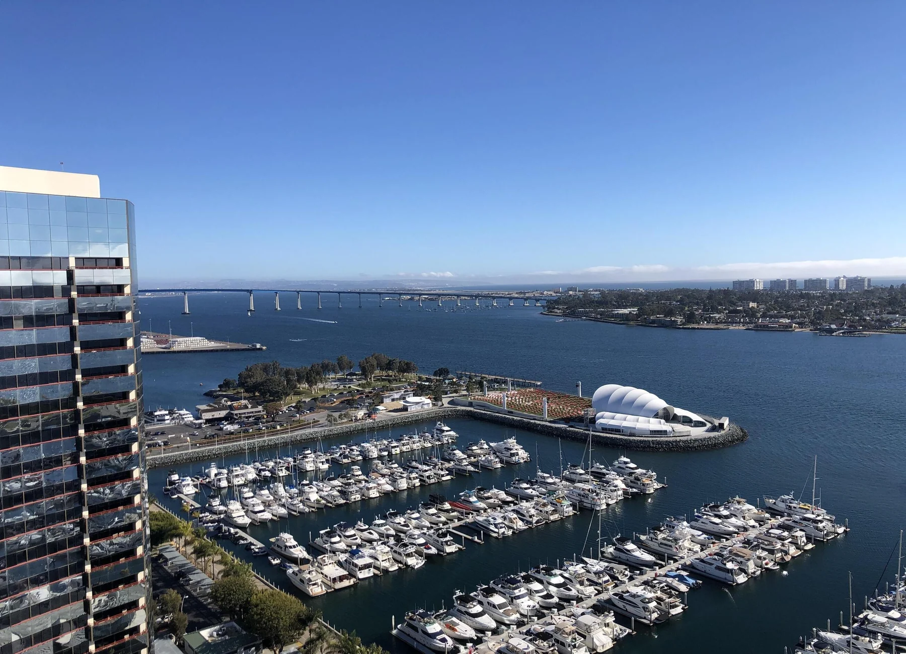 San Diego bay and downtown skyline